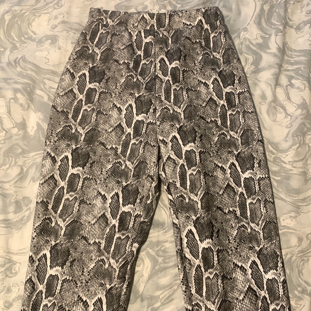 Windsor Snakeskin Faux Leather Pants